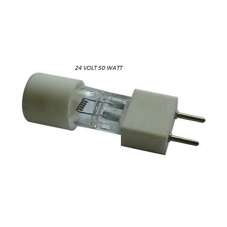 24V 50W G6,35 Halojen Porselen Şapkalı Ampul
